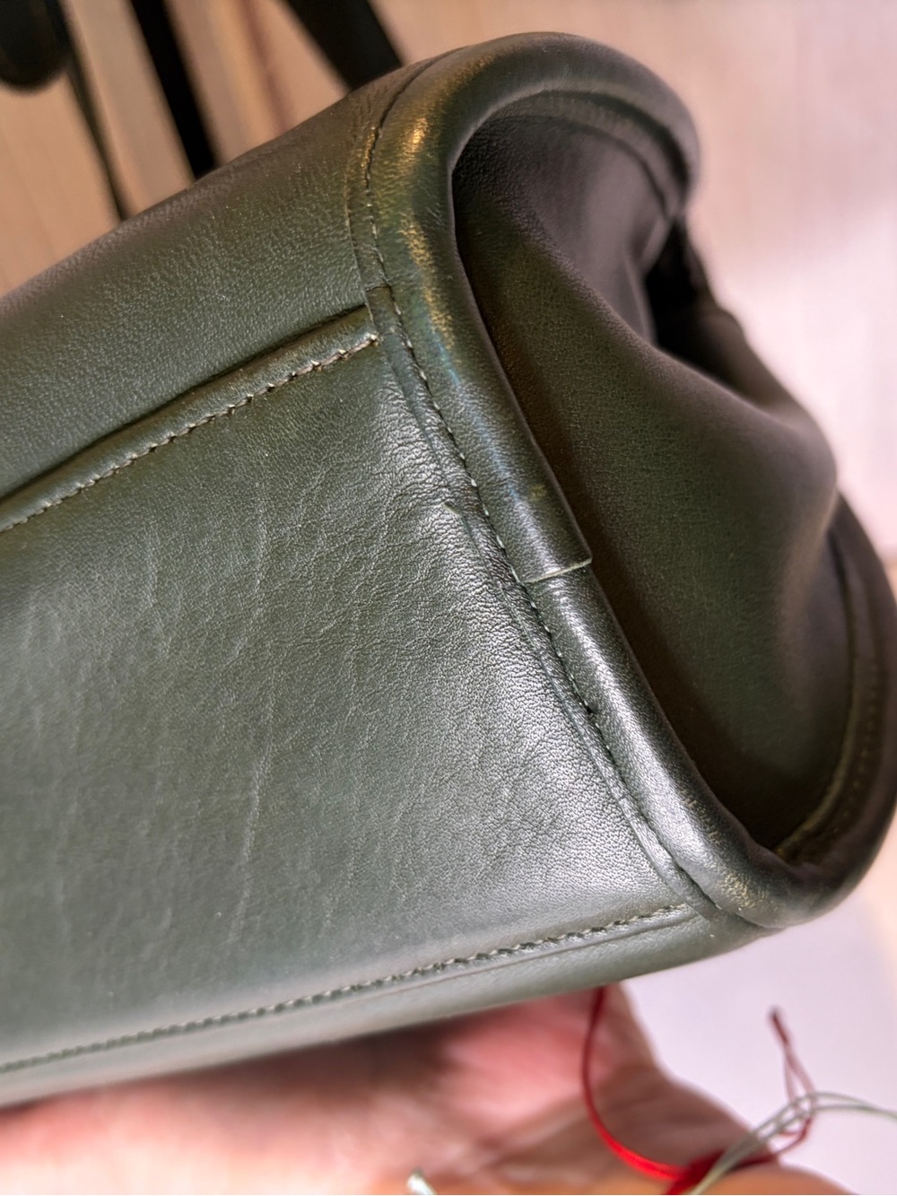 Vintage Coach Logan bag, in green #9907 - Picture 12 of 15